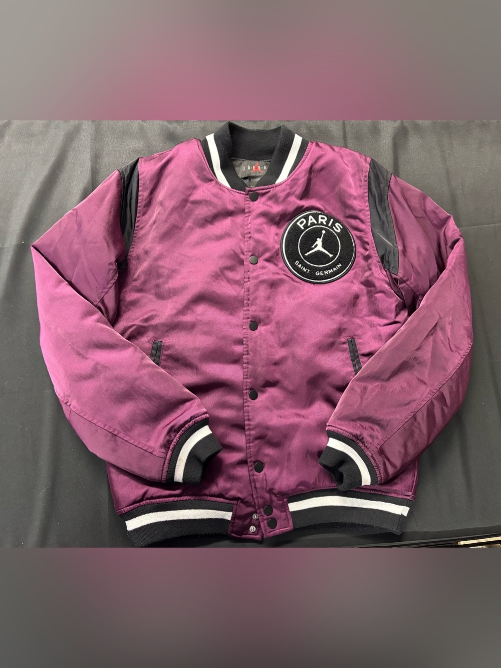 Nike Jordan Paris Saint-Germain Varsity Jacket Bordeaux Men’s S CK9665-610